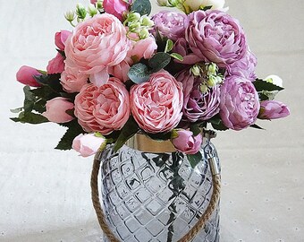 21 HEADS Bouquet Artificial Fake Plastic Rose Wedding Office Home Decor Flower 21 HEADS Bouquet Artificial Fake Plastic Rose Wedding Office Home Decor Flower
