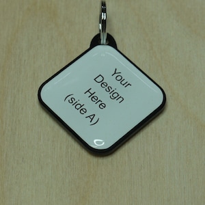 Keychain Tags, Resin Domed, Gifts for Him, Gifts for Her, Custom Gift, Customizable, Zipper Pull, Backpack Tags, Luggage ID Tags, Pet Tags