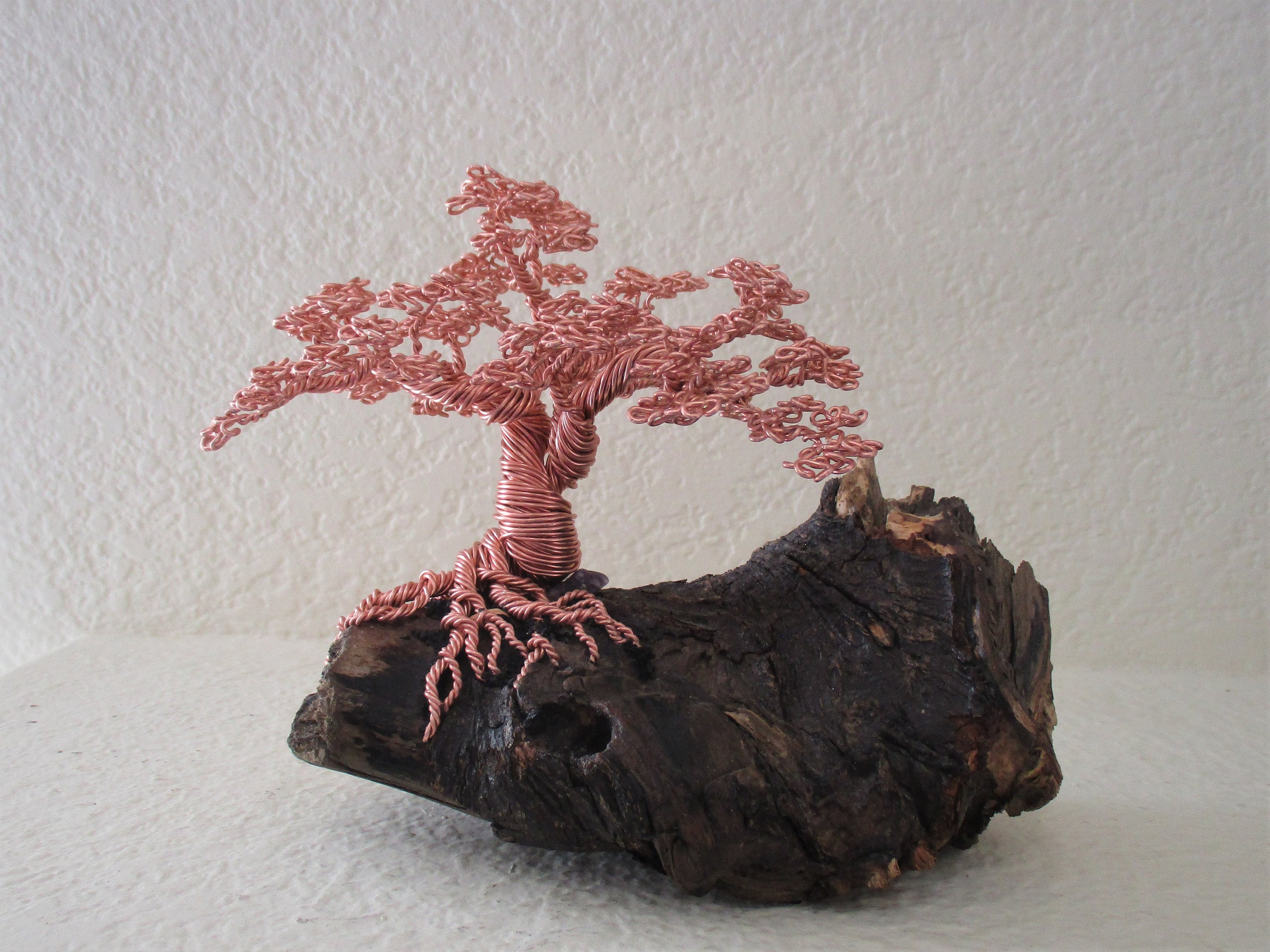 Aluminum Wire Tree on Driftwood Etsy