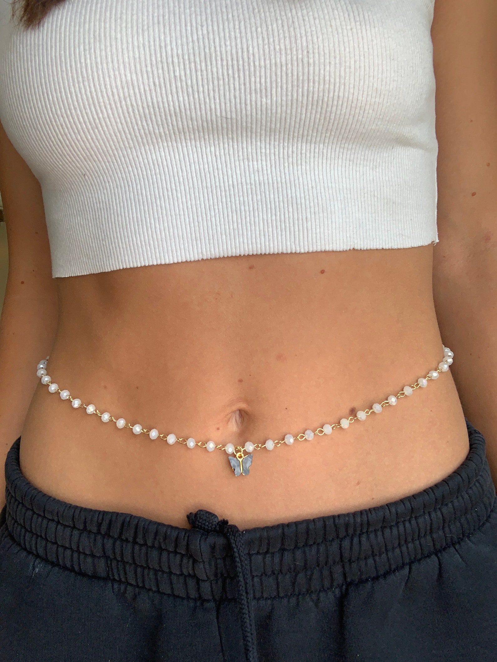 Butterfly belly chain Etsy