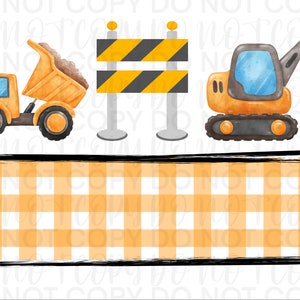 PNG infantil, Sublimação para meninos, Construção, Design para meninos, Download digital, Nome