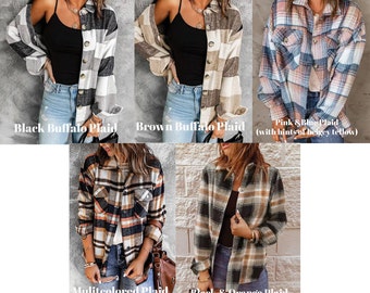 Plaid Flannel Button Down Shirt