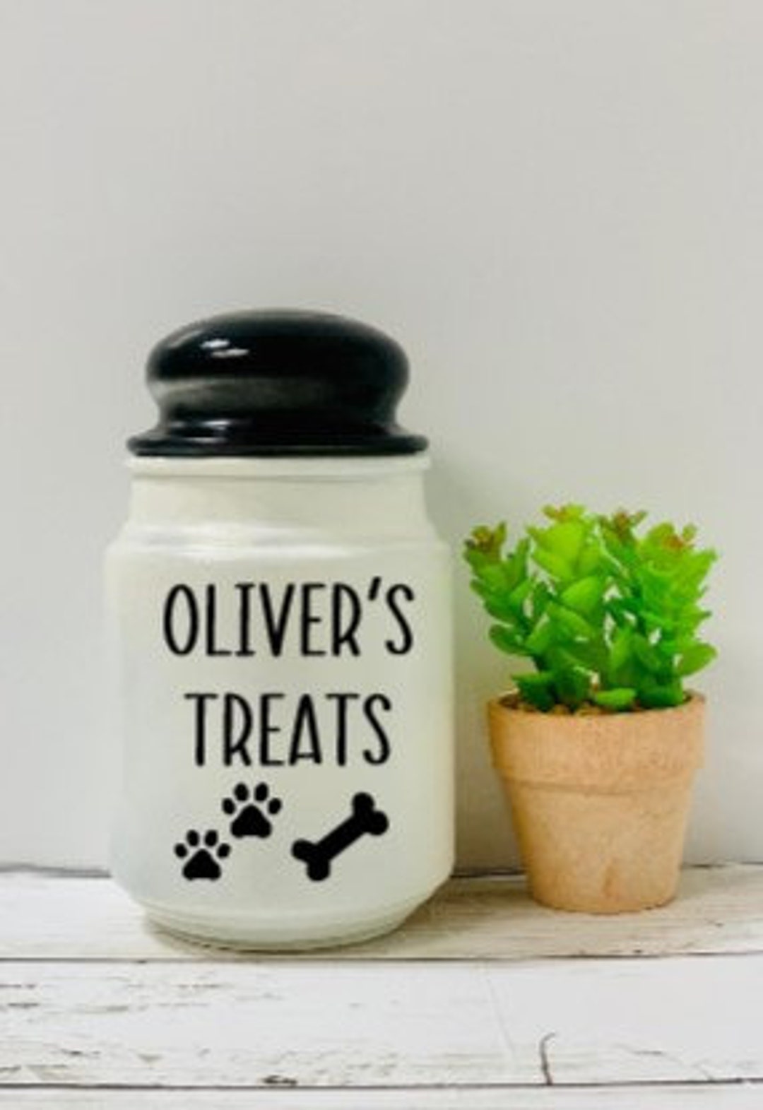 Custom Farmhouse Style Jars Qtips Cotton Balls Dog Treat Etsy