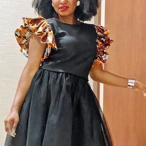 Boat Neck Ankara Top Etsy