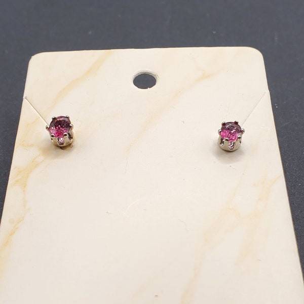 Garnet Earring Studs Grape Garnet Earring Set Purple Garnet Jewelry Mother's Day Gift Sterling Silver Birthstone Gift Idea