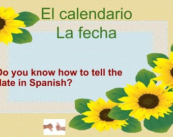 Spanish 1- The calendar power point presentation - The calendar