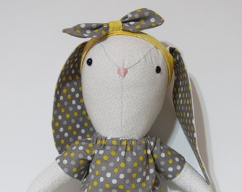Bunny Rag Doll, Stuffed Bunny, Bunny Plushie, Bunny Stuffie, Memory Stuffed Bunny
