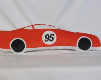 Race Car Pillow, Race Car Boys Pillow, Car Pillow, Red Race Car Pillow