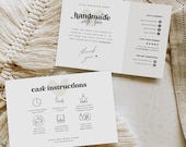Editable Candle Care Card, Printable Small Business Care Cards, Editable Care Card Canva Template, Candle Care Instructions, Candle Care Kit