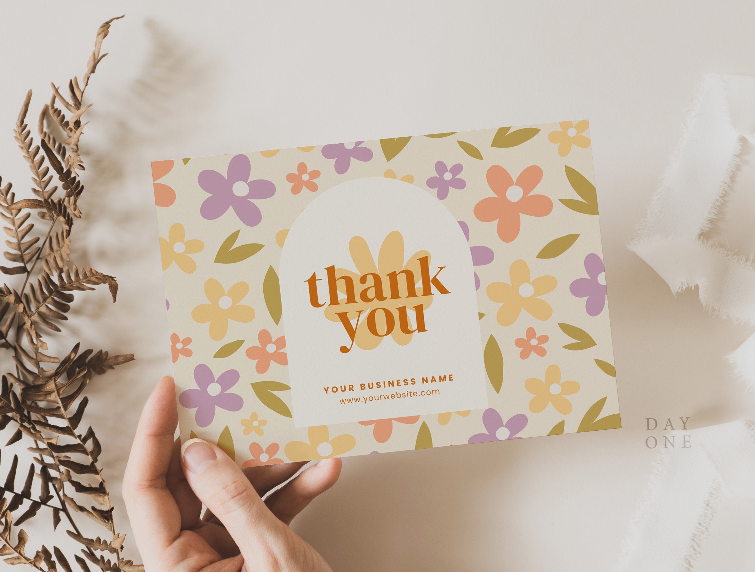 Editable Business Thank You Card Thanks for Your Purchase Card, Small ...
