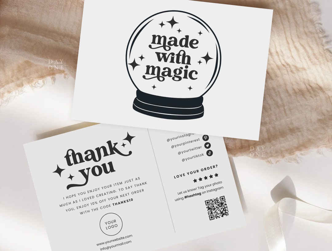 Retro Halloween Business Thank You Canva Template QR Code, Editable ...