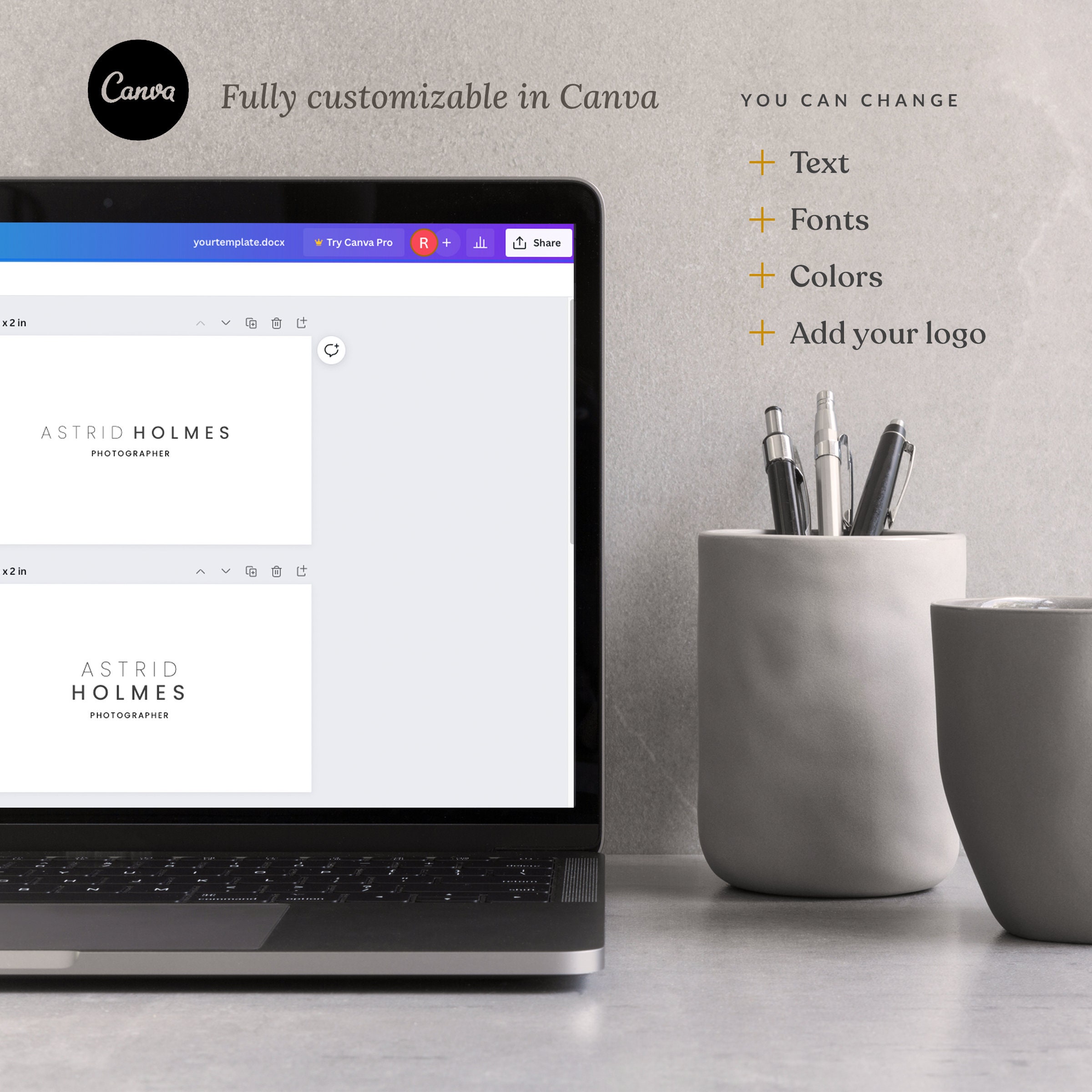 Canva Minimalistic Business Card Template Bundle Edit - Etsy