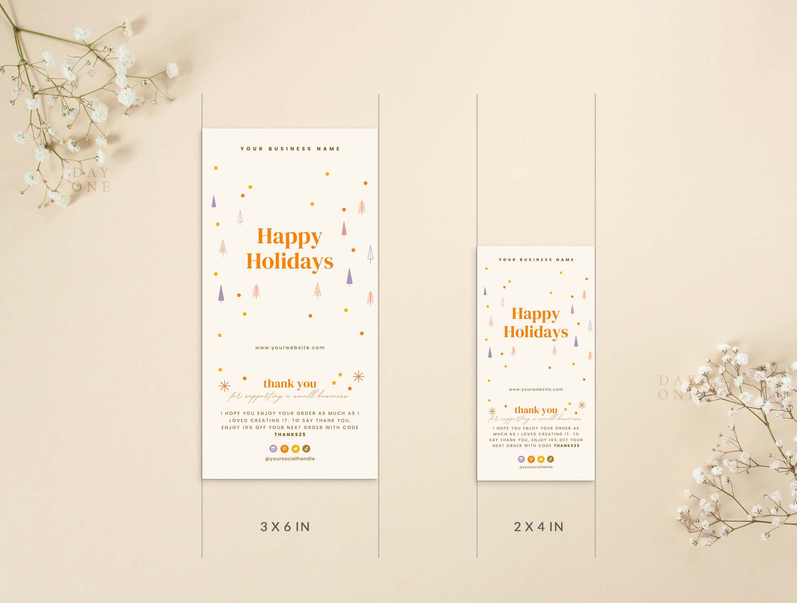 Printable Christmas Box Seal Sticker Editable Small Business - Etsy