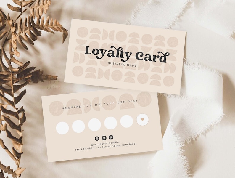 Printable Loyalty Card Design, Logo Beauty Salon Customer Loyalty ...