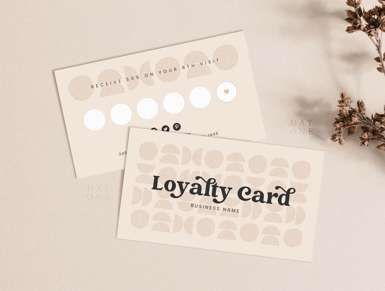 Printable Loyalty Card Design, Logo Beauty Salon Customer Loyalty ...