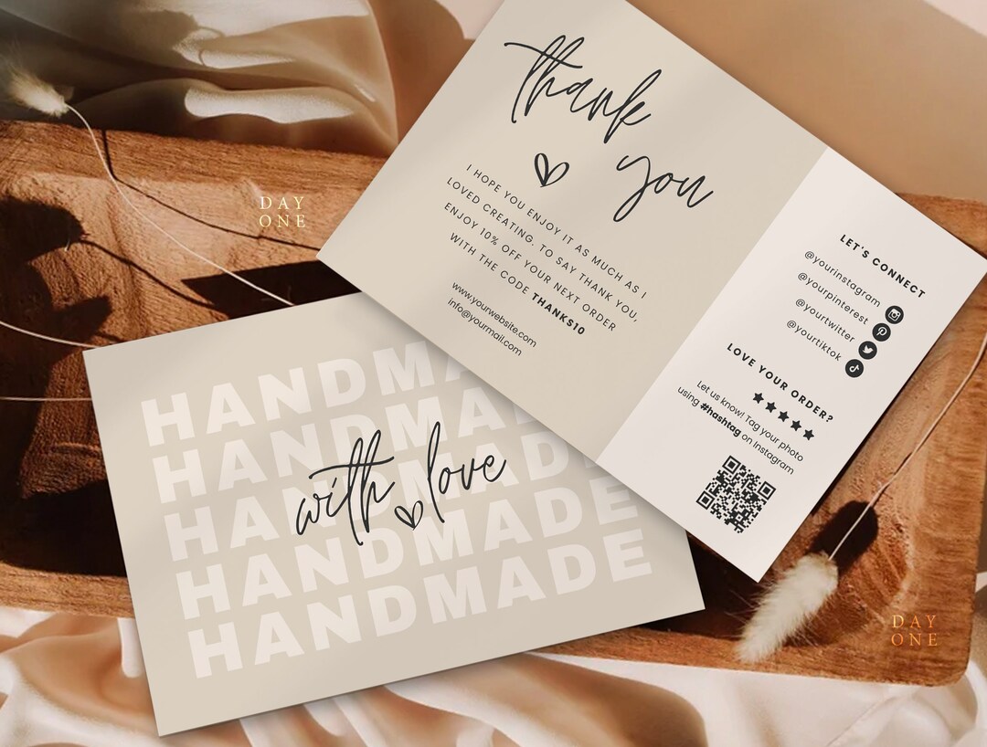 Business Thank You Card Editable, Modern Printable Thanks for Your ...