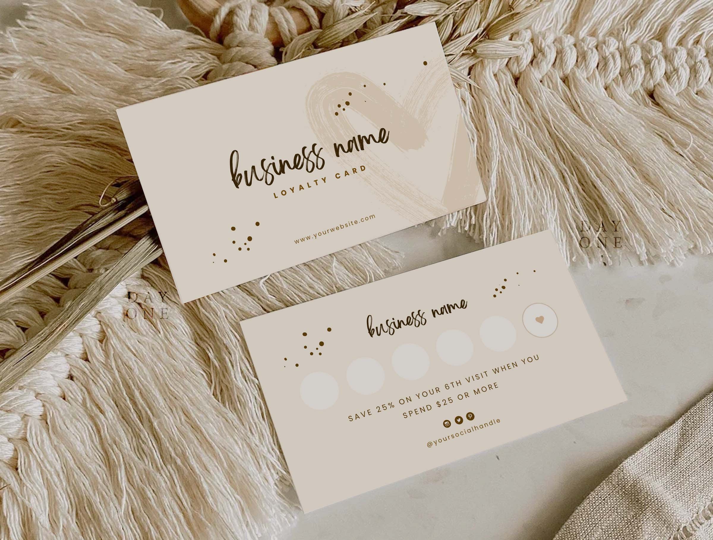 Editable Customer Loyalty Card Design Printable Reward Punch - Etsy