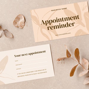 Appointment Reminder Template Canva, Printable Esthetician Template ...