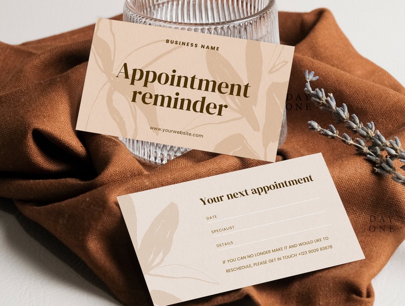 Appointment Reminder Template Canva, Printable Esthetician Template ...