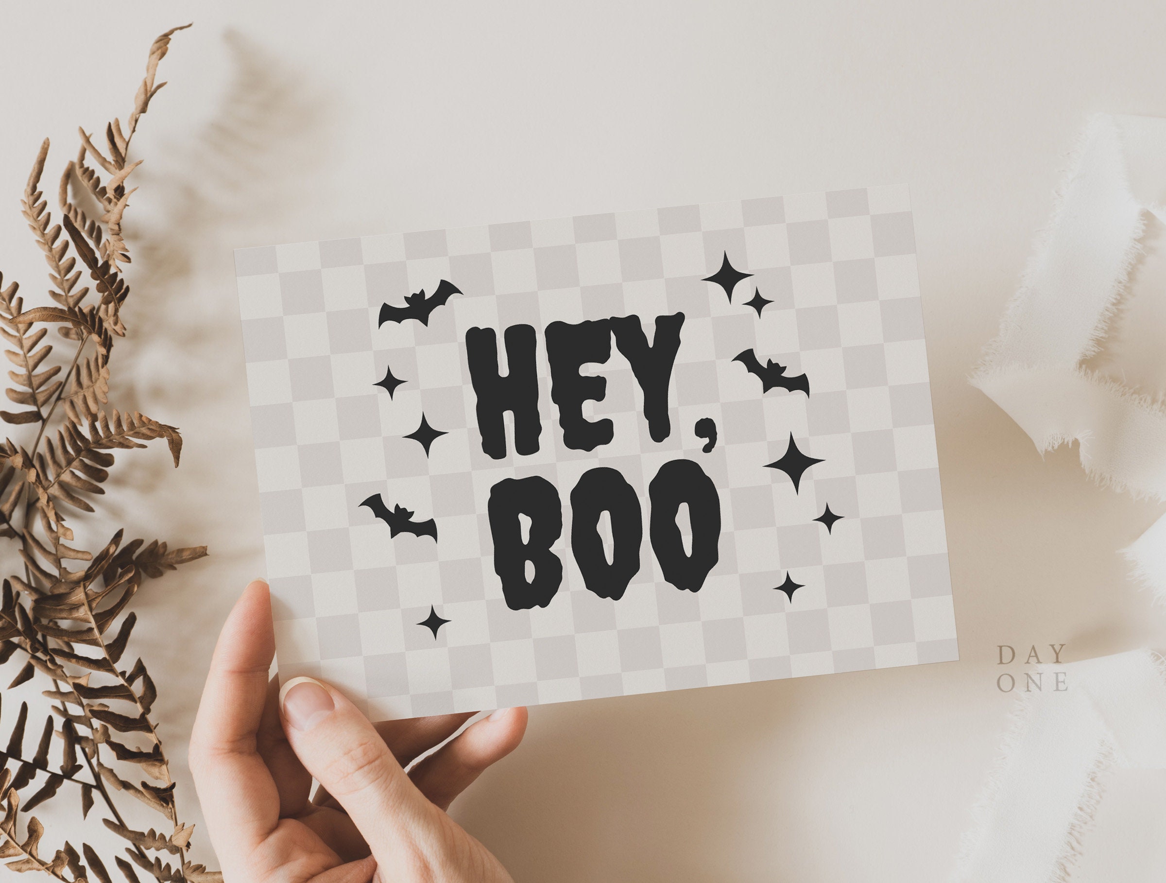 Hey Boo Halloween Business Thank You Card Template Canva, Editable ...