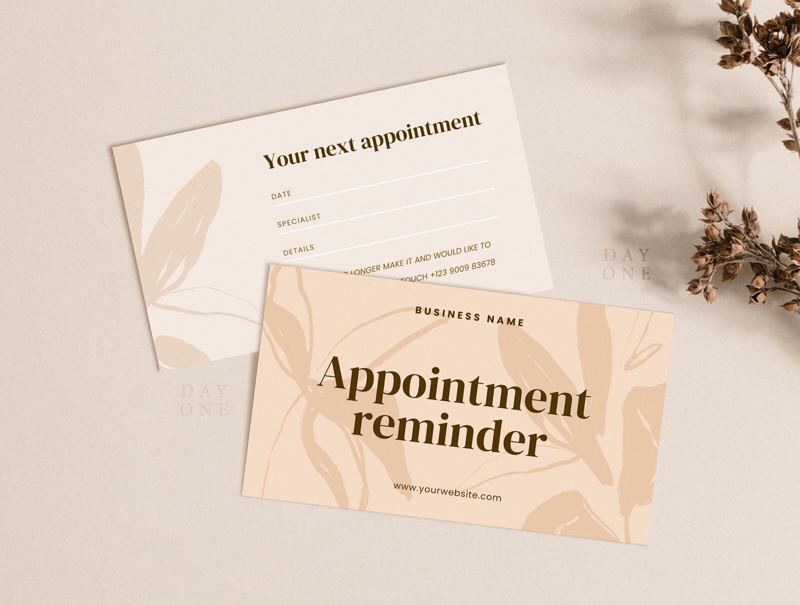 Appointment Reminder Template Canva, Printable Esthetician Template ...