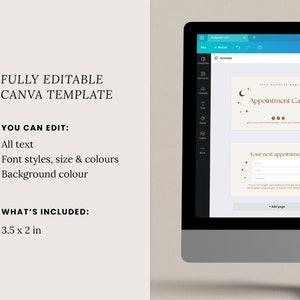 Printable Booking Reminder Template Canva, Editable Appointment Card ...