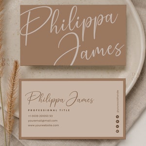 Printable Business Card Template, Minimal Business Card Template, Instant Download, DIY Calling Card, Editable Card, Canva Template
