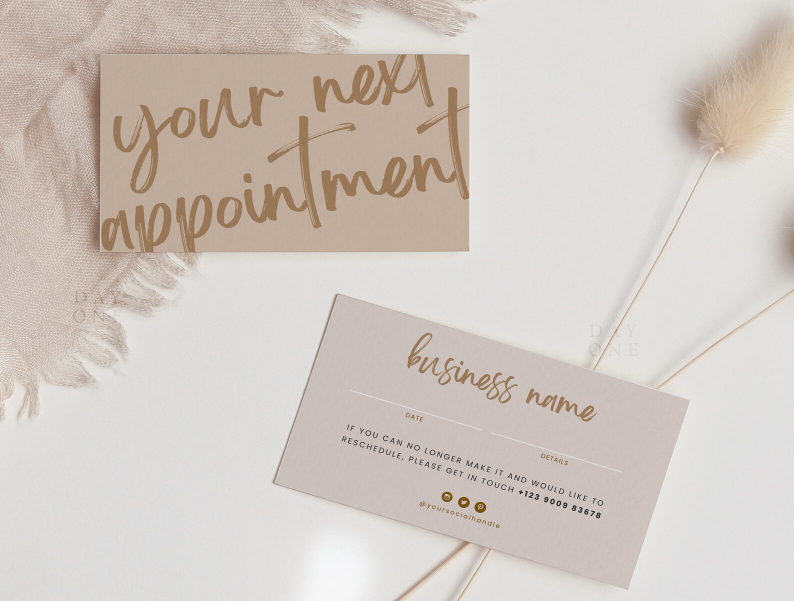 Printable Appointment Card Design, Appointment Reminder Template Canva ...