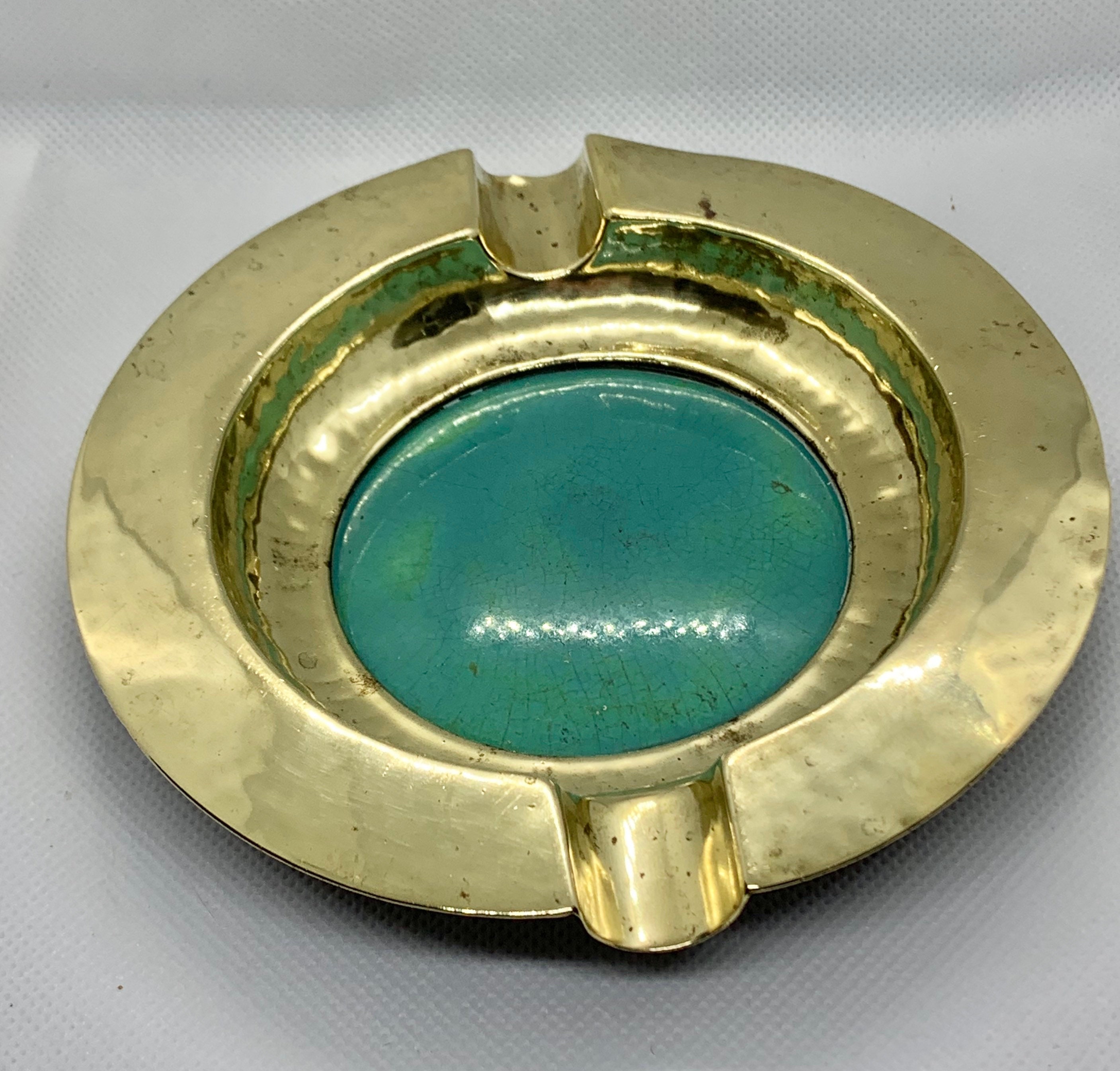 Rare Antique WWI Trench Art Ashtray With Ceramic Insert Etsy