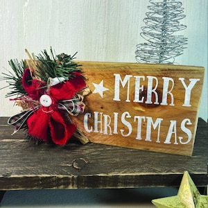 Rustic Farmhouse Christmas Sign: Handmade Wooden Holiday Decor