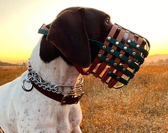 Biothane Basket Dog Muzzle - Adjustable - More secure - Extra Small to Extra Large - Handmade -  Training - Level Two