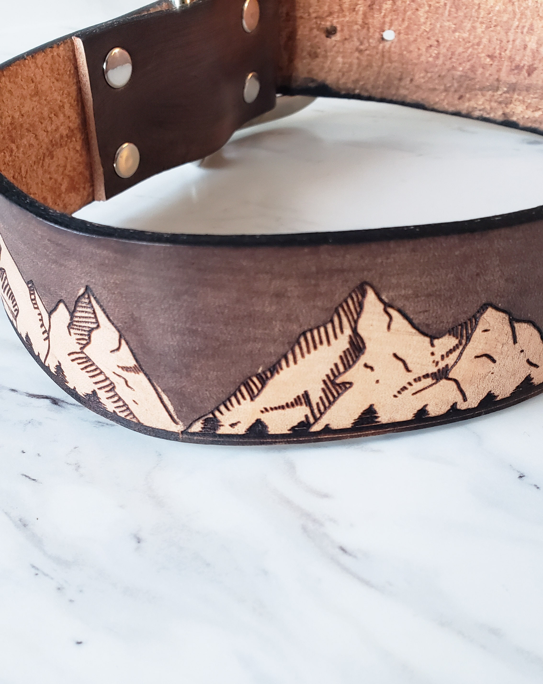 Mountain Leather Dog Collar Custom Personalized Handmade Etsy Canada