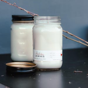 Fall Scented Soy Candle – Farmhouse Mason Jar, Essential Oils