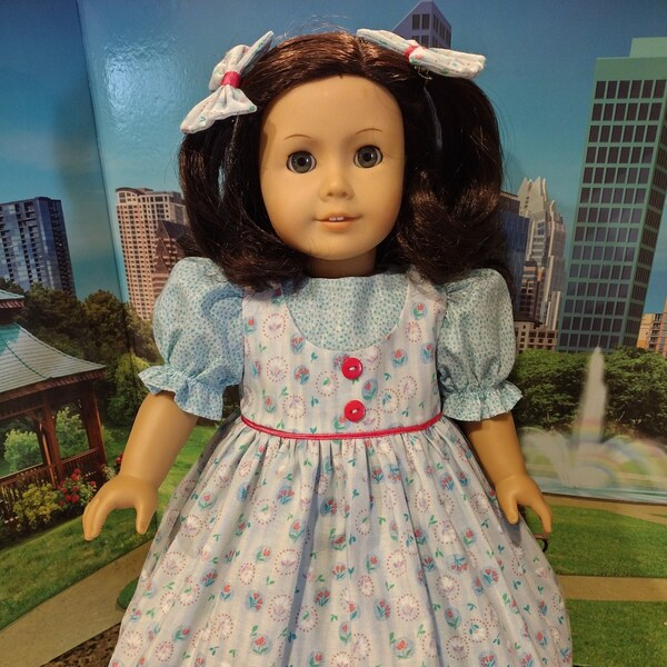 18" Doll Clothes -Pretty Dress & Pinafore Fits American Girl Rebecca, Nanea, Kirsten, Kit+