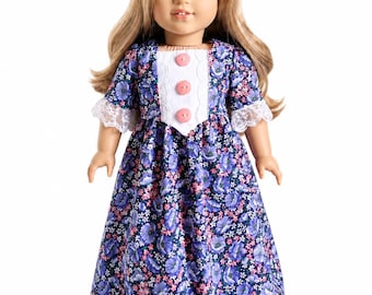 18" Doll Clothes -Pretty Colonial Style Dress-Fits American Girl -Rebecca, Kit, Caroline, Ruthie+