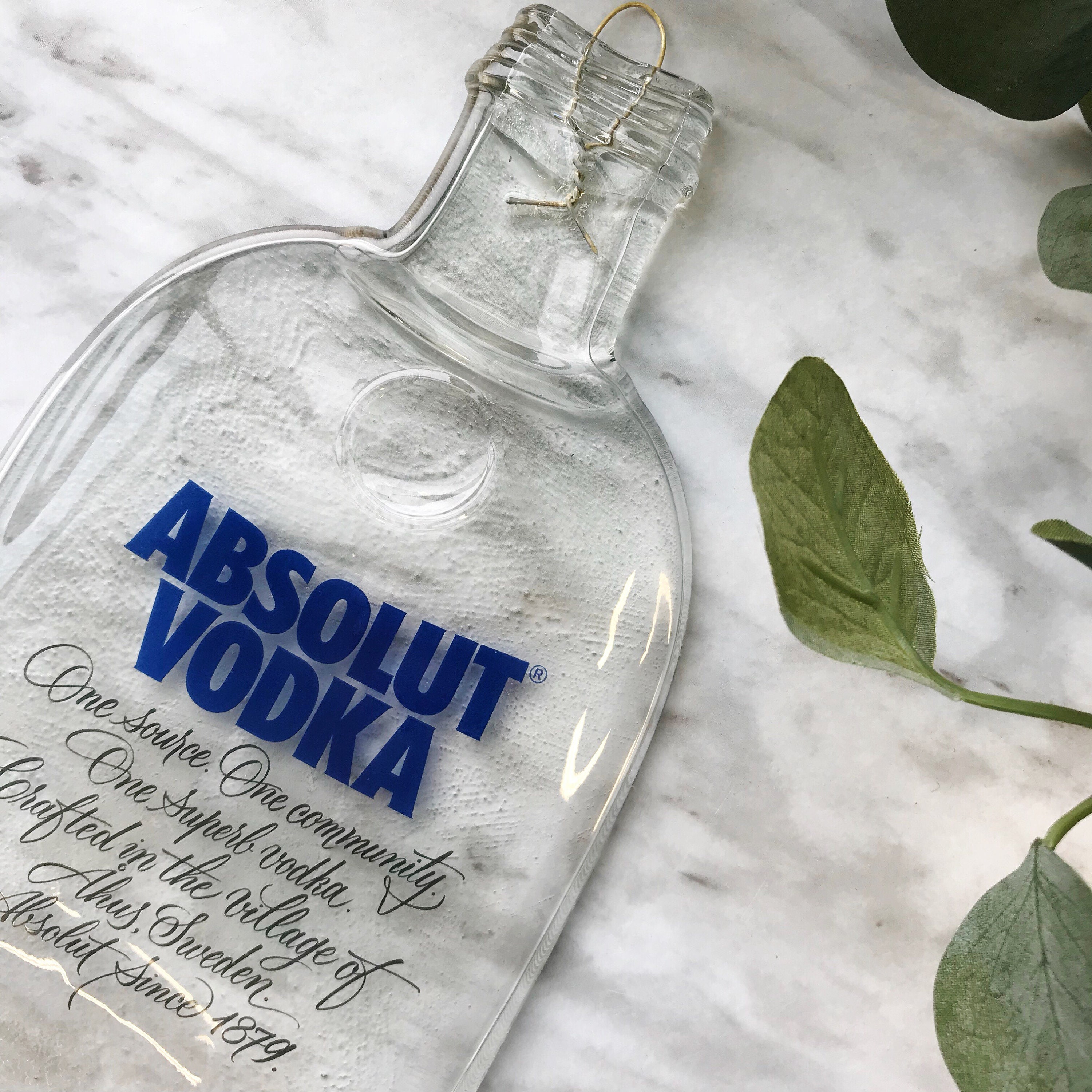 Melted Absolut Vodka Bottle Flat Bottle 6 Sizes Swedish Etsy Canada