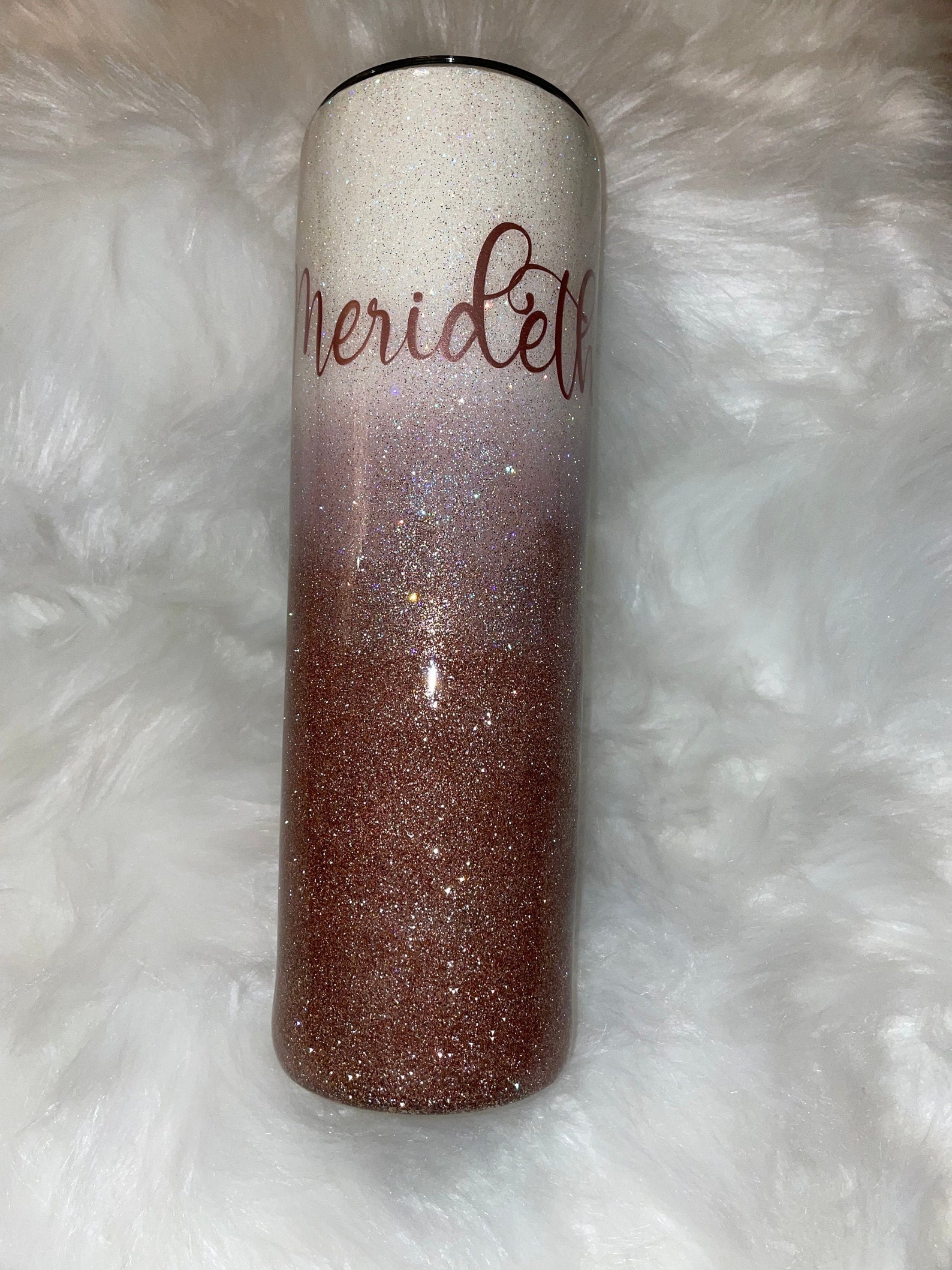 Rose Gold Ombre Tumbler Rose Gold Epoxy Tumbler Glitter Etsy