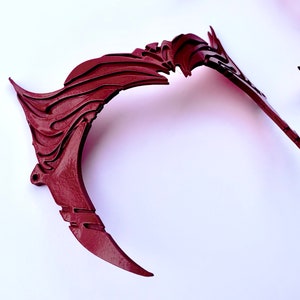 Scarlet witch tiara. Deep scarlet witch headpiece.
