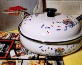 English Ribbon enamelled pan pan