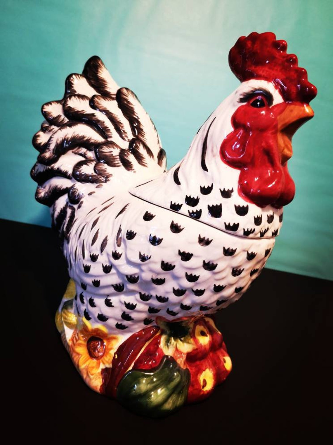 Big rooster cookie jar CKRO Etsy
