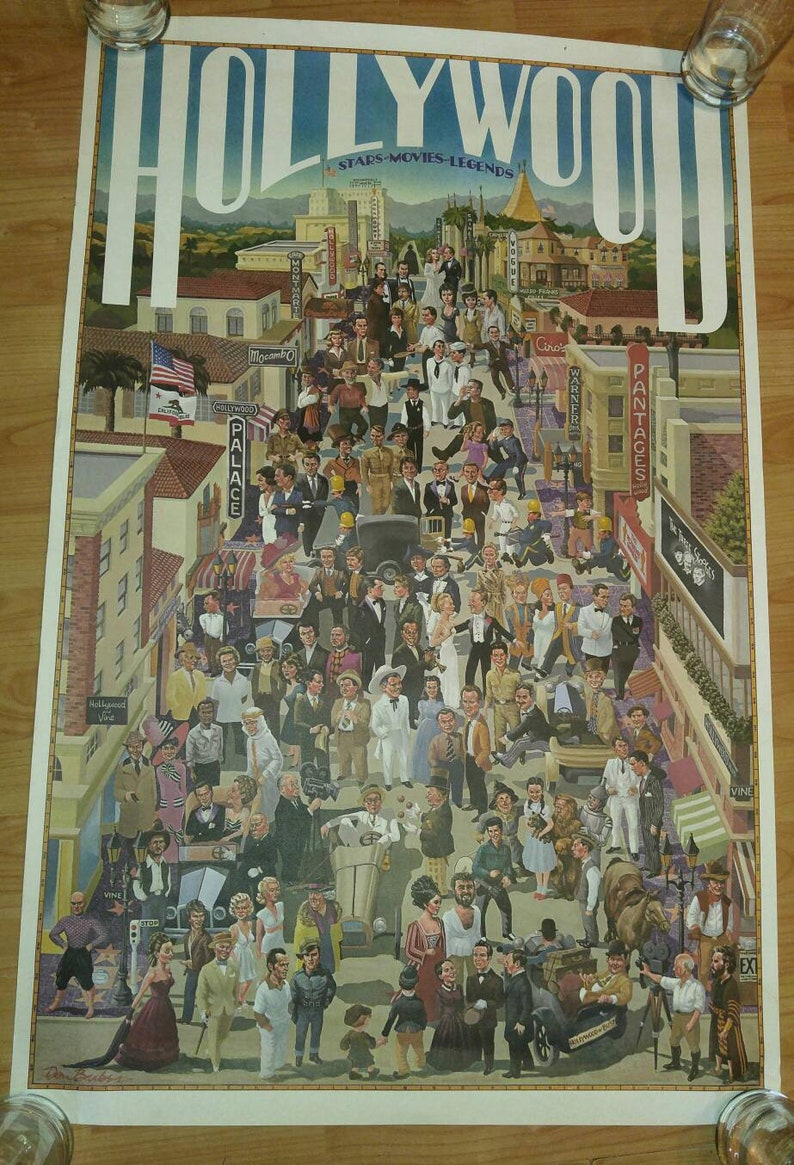 Great HOLLYWOOD stars movies legends poster Etsy