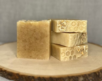 Oatmeal & Honey Bar Soap - Handmade Tallow Soap - Artisan - Cold Process