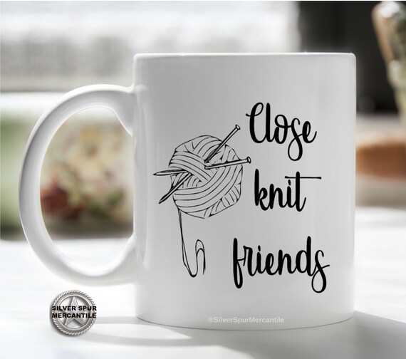 Knitting Friends Coffee Mug, Yarn Lover Gift, Get Knit Done Funny Mug