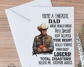 Funny Trump Father's Day Card, Gift for Dad
