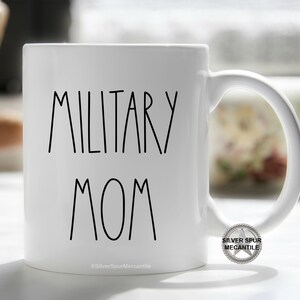 Military Mom Mug, Large Font, Gift From Son or Daughter image 2
