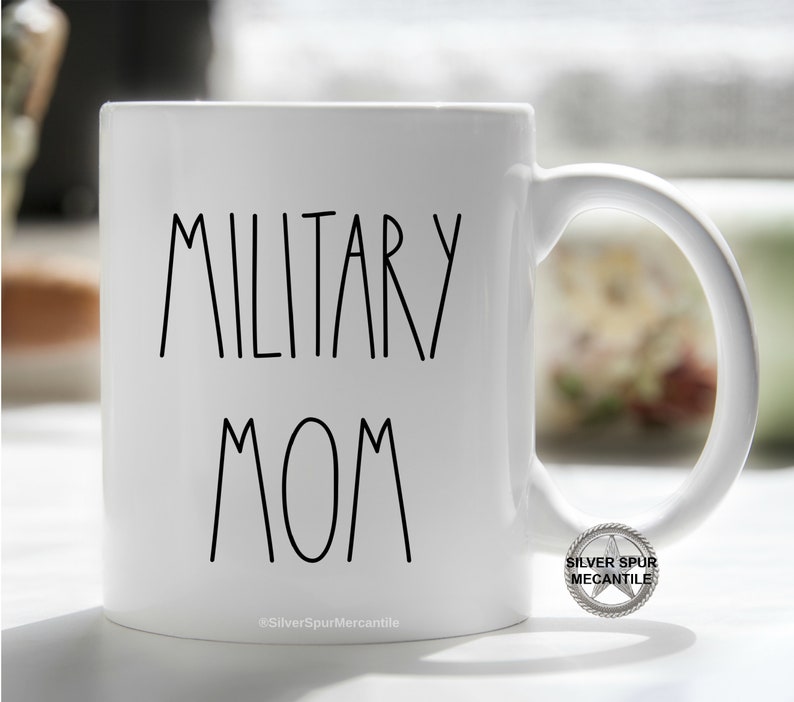 Military Mom Mug, Large Font, Gift From Son or Daughter image 2