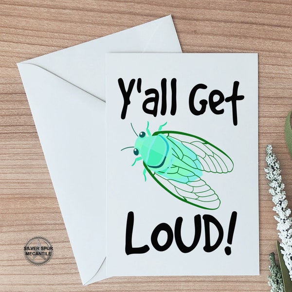 Cicada Emergence X111, 2024 Cicada Invasion, Illinois Cicada Card, Entomology Gift For Neighbor, Illinois Bug Card, Southern Funny Sayings