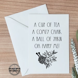 Gift Card For  Knitter, Knitting Greeting Card, Card For Friend, All Occasion Greeting Cards, Mother&#39;s Day Card, Birthday Card, Blank Cards