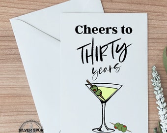 30th Birthday Card, Happy Thirtieth Birthday Gift, Card For Friend, Coworker, 30th Birthday Card Gift For Her, Funny Birthday Cards