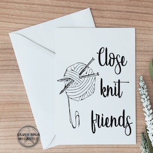 Greeting Card For Knitter, Funny Knitting Card, Blank Greeting Cards, Gift for Friend, Gift For Knitter, Knitting Club Gift Cards